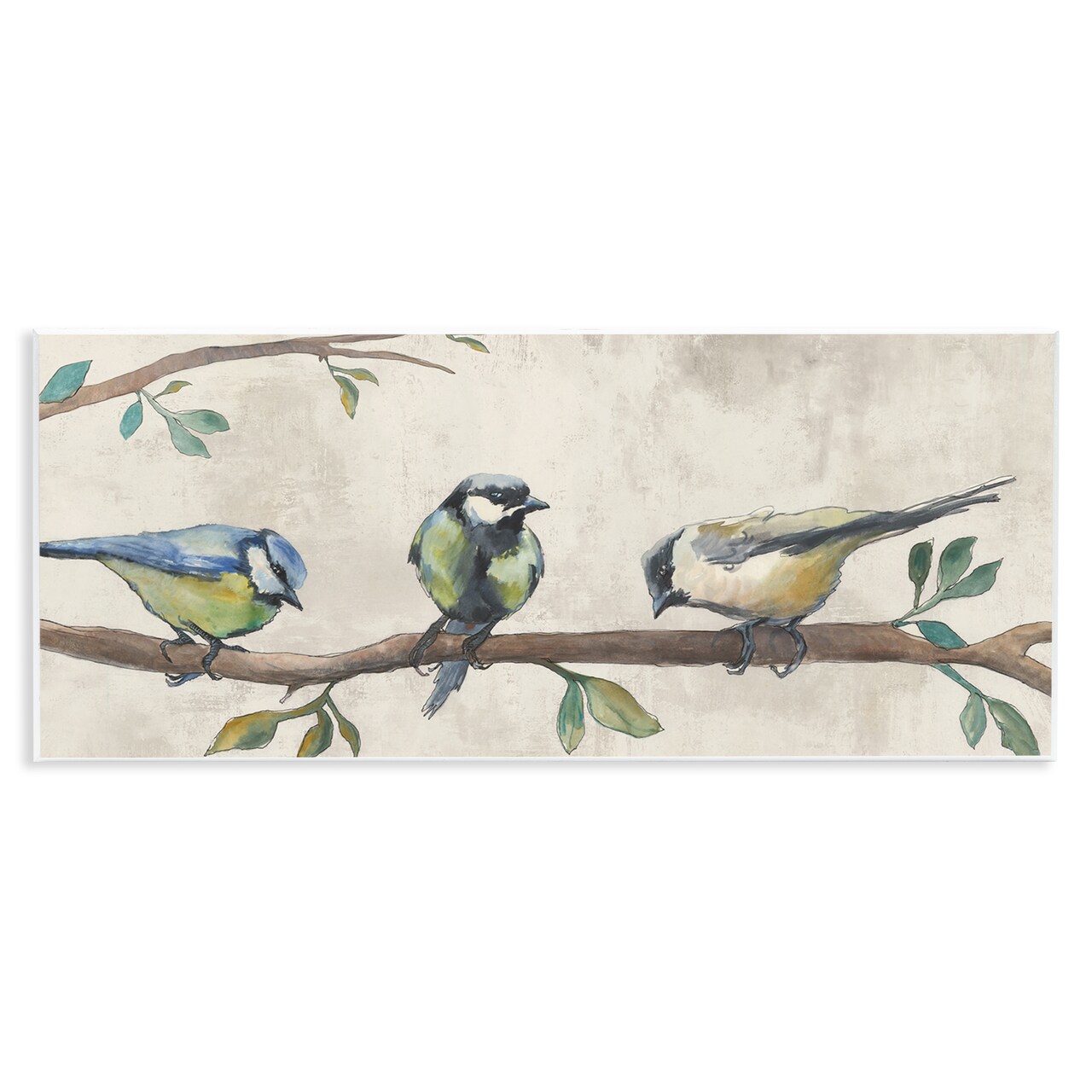 Stupell Industries Perched Songbirds on Branch Wall Plaque Art Design by Jacob Q